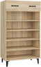 vidaXL - Schoenenkast - 60x35x105 - cm - bewerkt - hout - sonoma - eikenkleurig