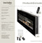 tectake® Luci - Wandhaard - Elektrische Haard 900W 1800W - 3D Vlammen - Afstandsbediening App - Thermostaat - Timer