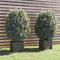 vidaXL - Plantenbakken - 2 - st - 40x40x40 - cm - massief - grenenhout - grijs
