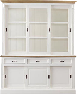 HSM Collection Buffetkast Provence - 180 cm - wit/naturel eiken