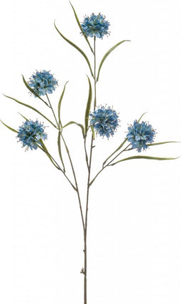 Kunstbloem Allium - Polyester - Blauw - 86 cm hoog