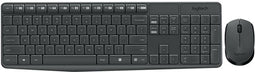 Logitech MK235 - Draadloos Toetsenbord en Muis - Qwerty US - Donkergrijs