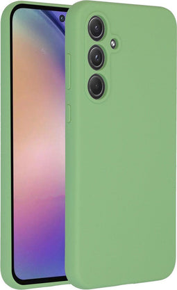 Accezz Samsung Galaxy A55 - Liquid Silicone Backcover - Schokabsorberend - Groen
