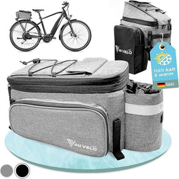 MiVelo Fietstas - Waterafstotend en Geïsoleerd - 20 liter - Grijs