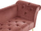 NANTILLY - Chaise longue - Roze - Symmetrisch - Fluweel