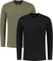 Craft CORE - Baselayer Thermoshirts Heren - Slim fit - Zwart - Olijfgroen (2 stuks)