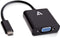 V7 V7UCVGA-BLK-1E - Adapter USB C naar VGA - Resolutie 1920 x 1080 px - Zwart