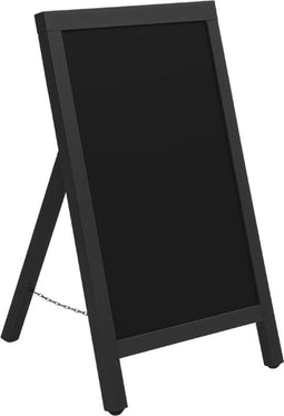 BRASQ Krijtstoepbord - Enkelzijdig - Weerbestendig - Zwart - 55x85 cm