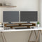 vidaXL - Monitorstandaard - 60x27x14 - cm - massief - grenenhout - zwart