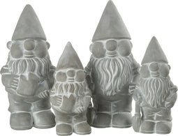 J-Line figuur Kabouter - cement - grijs - large - 2 stuks