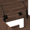 vidaXL - Lessenaar - met - wielen - en - lade - 55x55x107 - cm - hout - bruin - eikenkleur