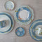 Laura Ashley Heritage Collectables Borden set van 4 - Ø 20cm - Seaspray Candy Stripe