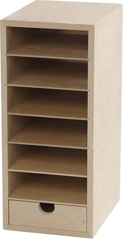 Papier opslag unit, h: 31,5 cm, b: 14 cm, 1 stuk, MDF