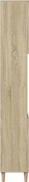 vidaXL - Badkamerkast - 30x30x190 - cm - bewerkt - hout - sonoma - eikenkleurig