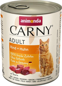 Animonda Carny Adult 6 x 800 g Rund en kip -kattenvoer-natvoer-