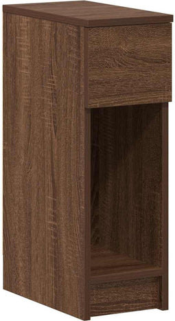 vidaXL - Nachtkastje - met - lade - 20x36x60 - cm - bruin - eikenkleur