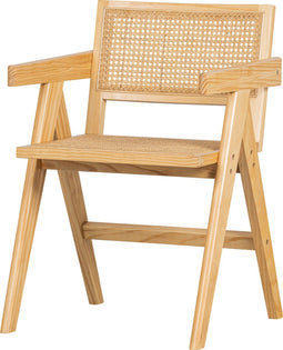 WOOOD Gunn Eetkamerstoel - Rattan - Natural - 80x54x54
