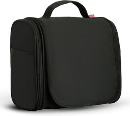 MiRi Toilettas –【XL】– 10+ vakjes – Met Haak – Luxe Travel Organizer – Hoge Kwaliteit – Zwart – Make-Up Tas – Heren / Dames