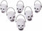 Halloween Decoraties My Other Me Mini Schedels 6 x 5 x 5 cm Set 6 Onderdelen
