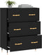 vidaXL - Dressoir - 69,5x34x90 - cm - bewerkt - hout - zwart