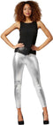 dressforfun - Metallic legging - Elastische boord met franjes - Zilver XXL