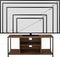 Tectake TV-meubel - Lowboard met 4 open vakken - Industrieel design - Donkerbruin - Afmeting (LxBxH) 110 x 40 x 50,5 cm