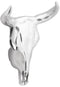 vidaXL - Wandgemonteerde - Bullenkop - Zilver - 34x13x53 - cm - Aluminium