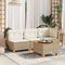 vidaXL - Tuinbank - 3-zits - met - kussens - poly - rattan - beige