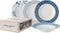 Laura Ashley Diepe Borden - Pastaborden - Blueprint Giftset van 4 - 22 cm Assorti