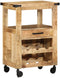 vidaXL - Keuken - Trolley - 55x40x80 - cm - Massief - Ruw - Mango - Hout