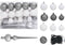 vidaXL - Kunstkerstboom - met - verlichting - en - kerstballen - half - 150 - cm - wit