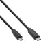InLine 0.5m - USB2.0-C naar USB2.0 Mini-B - Zwart