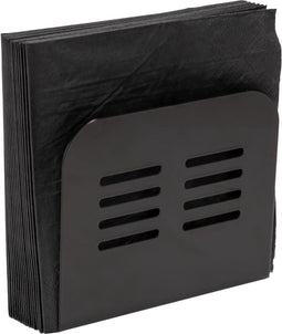 WENKO Servethouder Baco, houder voor alle gangbare servetten, ideaal voor papieren servetten in verschillende decors, gemaakt van metaal met poedercoating in zwart, 15 x 12,5 x 4 cm