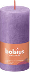 Bolsius Stompkaarsen Shine 8 st rustiek 100x50 mm levendig violet