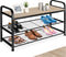 tectake® Southampton - Schoenenrek - 3 niveaus - Zwart metalen frame - Lichtbruin
