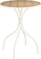 Mica Decorations Odile Bistrotafel - Rond - Metaal - H76 x Ø61 cm - Bruin Wit