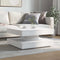 vidaXL - Salontafel - 360 - graden - draaibaar - 70x70x34,5 - cm - wit