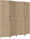 vidaXL - Kamerscherm - 4 - panelen - poly - rattan - beige