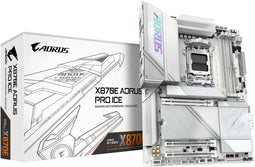 Gigabyte X870E AORUS PRO ICE - Moederbord ATX - AMD Socket AM5 - 256 GB DDR5 - Wi-Fi 7 (802.11be) - Bluetooth 5.3