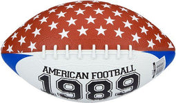 New Port American Football Mini - Trainingsbal - Rubberen buitenbal - Bruin/Blauw/Wit