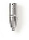 Nedis CAGP15930ME - XLR 3-pin naar RCA tulp kabel - Zilver