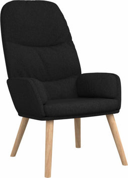 vidaXL Relaxstoel stof zwart