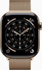Apple Watch Series 11 - Smartwatch - GPS + Cellular - 42mm - Gouden titanium kast - Gouden Milanese Loop-band