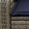 vidaXL - Tuinschommelstoel - met - kussens - poly - rattan - grijs