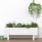 vidaXL - Plantenbak - verhoogd - 101x30x38 - cm - massief - grenenhout - wit