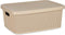 Opbergbak Met Deksel Beige Plastic 13 L 28 X 15 X 39 Cm (12 Stuks)