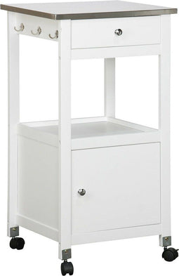 Groentetrolley Versa Grijs Metaal Staal Hout MDF 40 x 88 x 47 cm