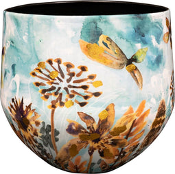 TS Collection - Bloempot Fresia fresh - 24x21 - Metaal & Epoxy - Exclusieve woonitems voor binnen - Handgemaakt - Unieke print - Designed by Lammie