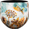 TS Collection - Bloempot Fresia fresh - 24x21 - Metaal & Epoxy - Exclusieve woonitems voor binnen - Handgemaakt - Unieke print - Designed by Lammie