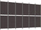 vidaXL - Kamerscherm - met - 6 - panelen - 300x180 - cm - stof - bruin